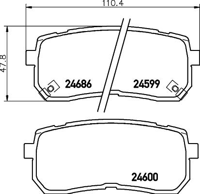 DON PCP1302 - Тормозные колодки, дисковые, комплект autospares.lv