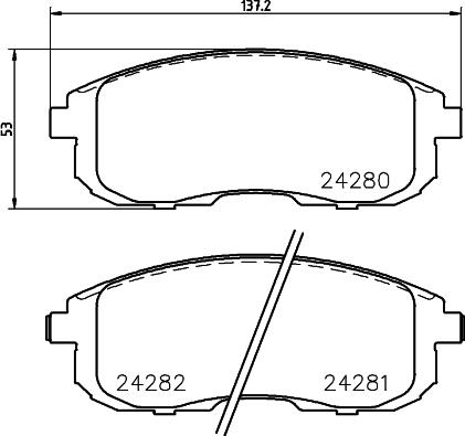 DON PCP1319 - Тормозные колодки, дисковые, комплект autospares.lv