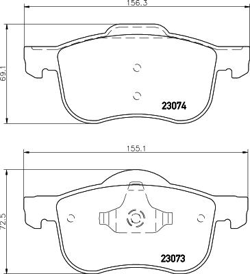 DON PCP1313 - Тормозные колодки, дисковые, комплект autospares.lv