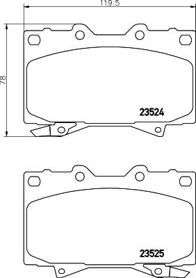 DON PCP1382 - Тормозные колодки, дисковые, комплект autospares.lv