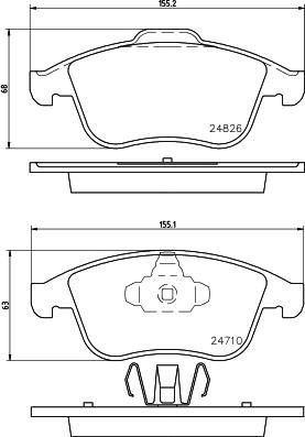 DON PCP1334 - Тормозные колодки, дисковые, комплект autospares.lv