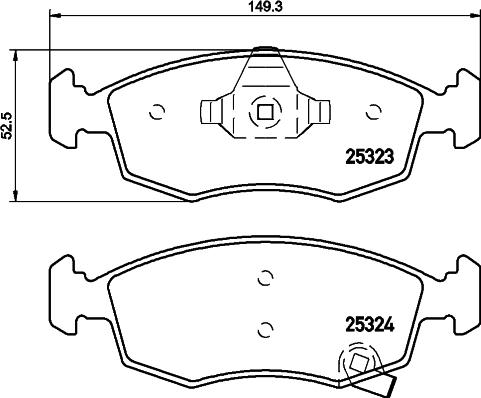 DON PCP1321 - Тормозные колодки, дисковые, комплект autospares.lv