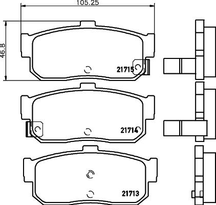 DON PCP1323 - Тормозные колодки, дисковые, комплект autospares.lv