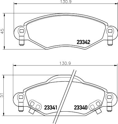 DON PCP1291 - Тормозные колодки, дисковые, комплект autospares.lv