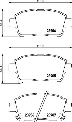 DON PCP1250 - Тормозные колодки, дисковые, комплект autospares.lv