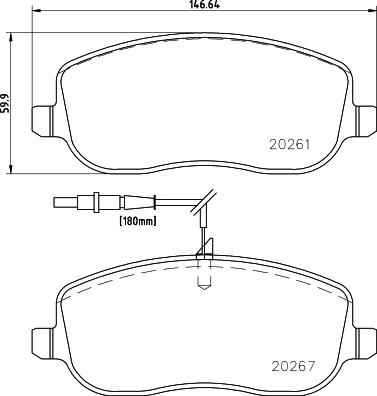 DON PCP1264 - Тормозные колодки, дисковые, комплект autospares.lv