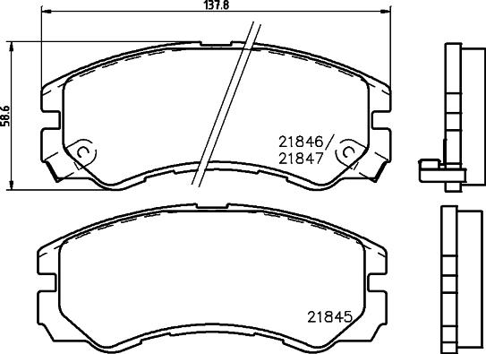 DON PCP1267 - Тормозные колодки, дисковые, комплект autospares.lv