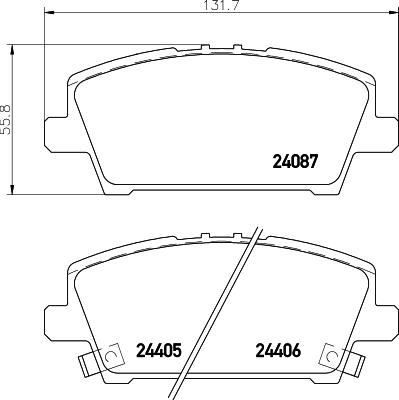 DON PCP1204 - Тормозные колодки, дисковые, комплект autospares.lv