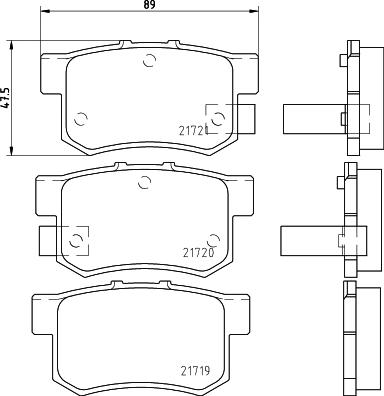 DON PCP1217 - Тормозные колодки, дисковые, комплект autospares.lv