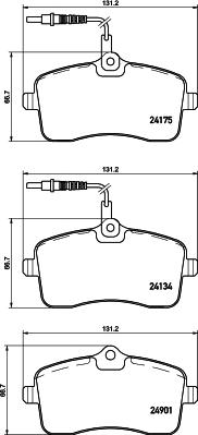 DON PCP1280 - Тормозные колодки, дисковые, комплект autospares.lv