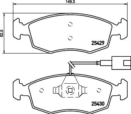 DON PCP1288 - Тормозные колодки, дисковые, комплект autospares.lv