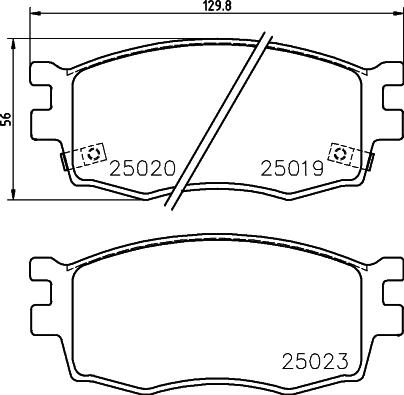 DON PCP1282 - Тормозные колодки, дисковые, комплект autospares.lv