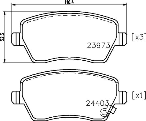 DON PCP1239 - Тормозные колодки, дисковые, комплект autospares.lv