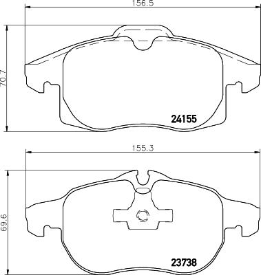 DON PCP1235 - Тормозные колодки, дисковые, комплект autospares.lv