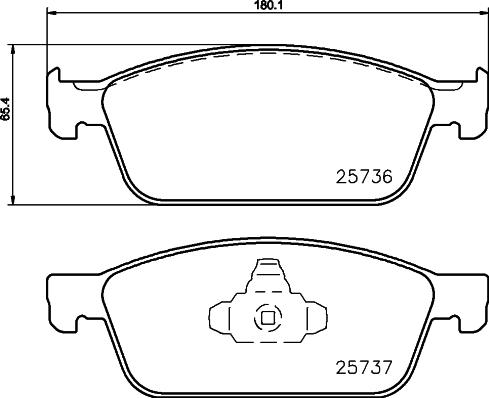 DON PCP1222 - Тормозные колодки, дисковые, комплект autospares.lv