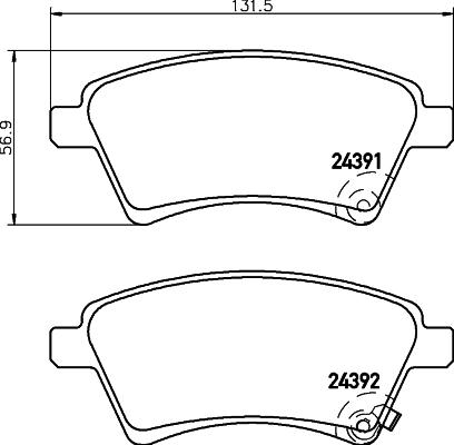 DON PCP1278 - Тормозные колодки, дисковые, комплект autospares.lv