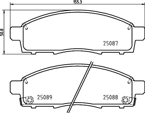 ADVICS-SEA B1N097T - Тормозные колодки, дисковые, комплект autospares.lv