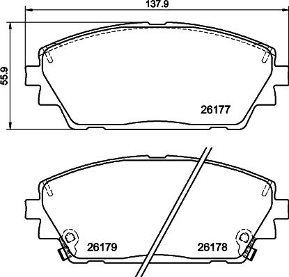 DON PCP1784 - Тормозные колодки, дисковые, комплект autospares.lv