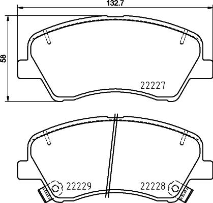 DON PCP1722 - Тормозные колодки, дисковые, комплект autospares.lv