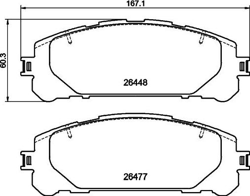 DON PCP2061 - Тормозные колодки, дисковые, комплект autospares.lv