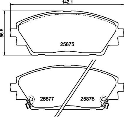 DON PCP2001 - Тормозные колодки, дисковые, комплект autospares.lv