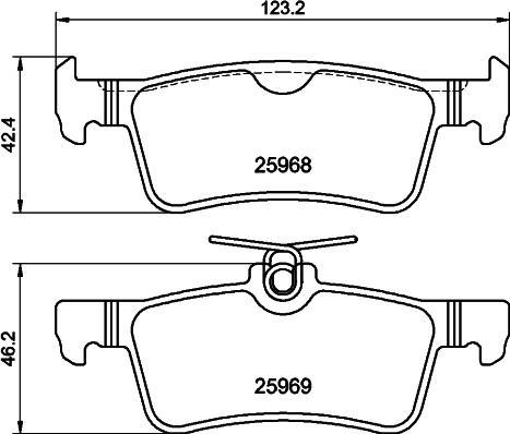 DON PCP2008 - Тормозные колодки, дисковые, комплект autospares.lv