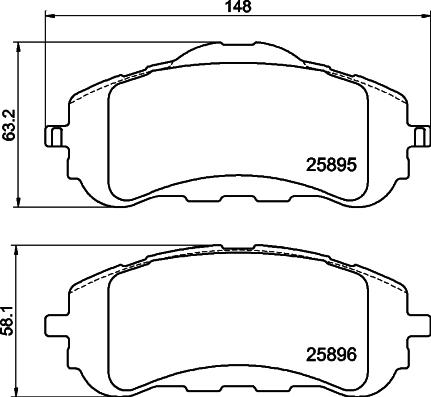 DON PCP2003 - Тормозные колодки, дисковые, комплект autospares.lv