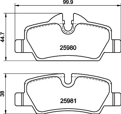 DON PCP2012 - Тормозные колодки, дисковые, комплект autospares.lv