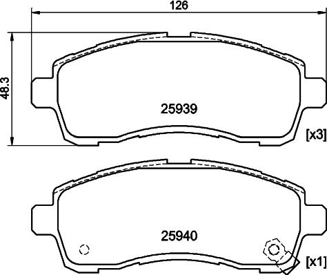 DON PCP2193 - Тормозные колодки, дисковые, комплект autospares.lv