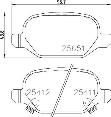 DON PCP2143 - Тормозные колодки, дисковые, комплект autospares.lv