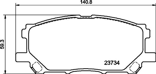 DON PCP2154 - Тормозные колодки, дисковые, комплект autospares.lv