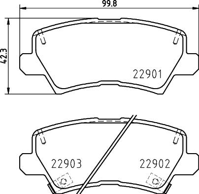 DON PCP2165 - Тормозные колодки, дисковые, комплект autospares.lv