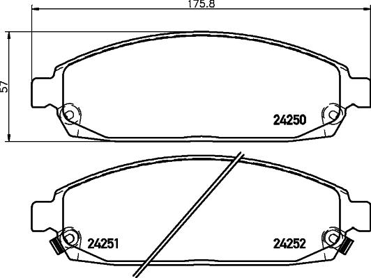 DON PCP2160 - Тормозные колодки, дисковые, комплект autospares.lv