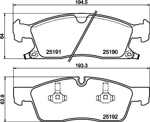 DON PCP2162 - Тормозные колодки, дисковые, комплект autospares.lv