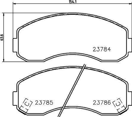 DON PCP2100 - Тормозные колодки, дисковые, комплект autospares.lv