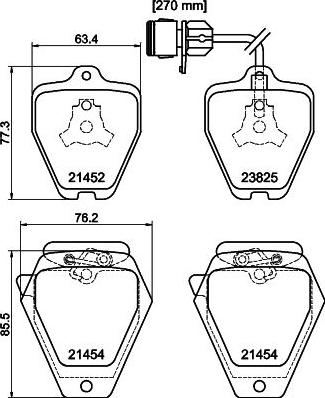 DON PCP2101 - Тормозные колодки, дисковые, комплект autospares.lv