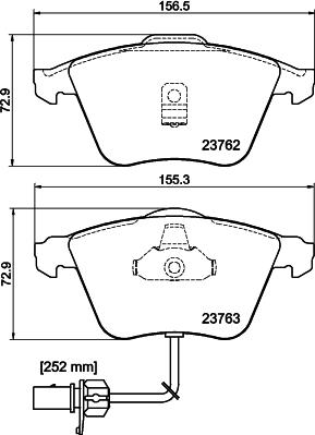 DON PCP2103 - Тормозные колодки, дисковые, комплект autospares.lv