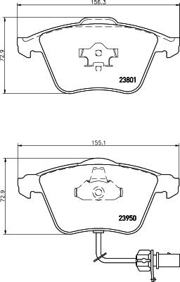 DON PCP2102 - Тормозные колодки, дисковые, комплект autospares.lv