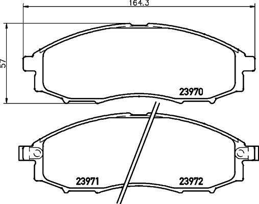 DON PCP2114 - Тормозные колодки, дисковые, комплект autospares.lv