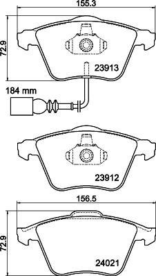 DON PCP2111 - Тормозные колодки, дисковые, комплект autospares.lv