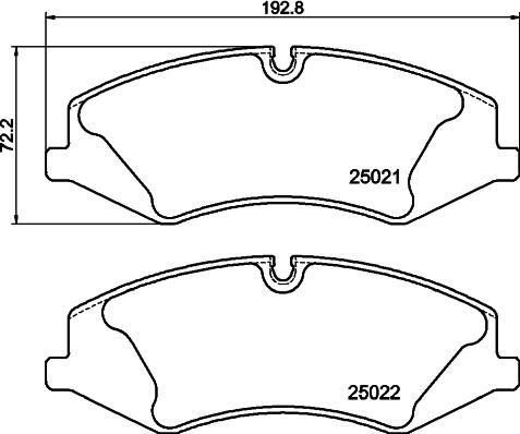 DON PCP2180 - Тормозные колодки, дисковые, комплект autospares.lv