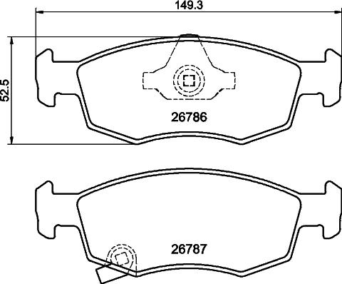 DON PCP2262 - Тормозные колодки, дисковые, комплект autospares.lv