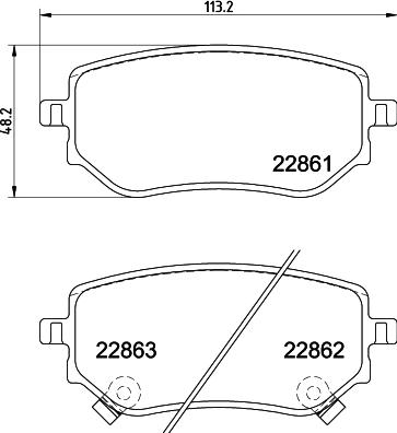 DON PCP2214 - Тормозные колодки, дисковые, комплект autospares.lv