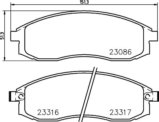 DON PCP2218 - Тормозные колодки, дисковые, комплект autospares.lv