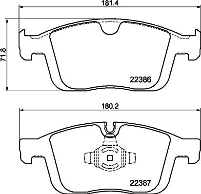 DON PCP2231 - Тормозные колодки, дисковые, комплект autospares.lv