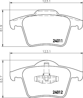 DON PCP2233 - Тормозные колодки, дисковые, комплект autospares.lv