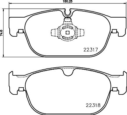 DON PCP2225 - Тормозные колодки, дисковые, комплект autospares.lv