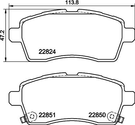 DON PCP2228 - Тормозные колодки, дисковые, комплект autospares.lv