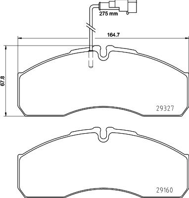 DON PCP2222 - Тормозные колодки, дисковые, комплект autospares.lv