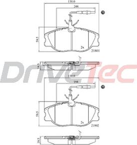 DriveTec DPAD909 - Тормозные колодки, дисковые, комплект autospares.lv